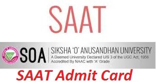 SAAT Admit Card 2017, Check SAAT Hall Ticket, SOA Admission Test Call Letter
