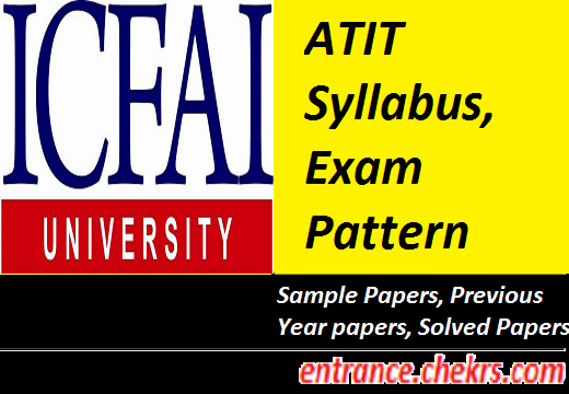 ATIT 2017 Syllabus, Exam Pattern, Sample Papers, Previous Year Papers, Solved Papers