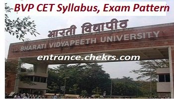 BVP CET Syllabus 2018, BVU B.Tech Entrance Exam Pattern, Sample Papers, Model Question Papers