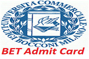 BET Admit Card 2017, Check Bocconi Entrance Test Hall Ticket, Call Letter