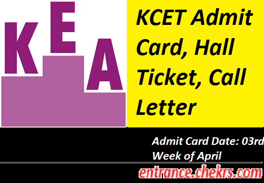 KCET Admit Card 2017