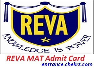 REVA MAT Admit Card 2017