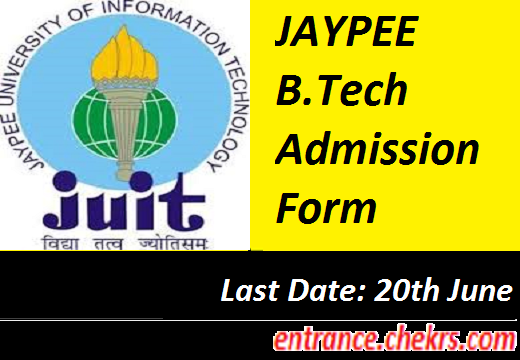 JAYPEE B.Tech Admission Form 2017