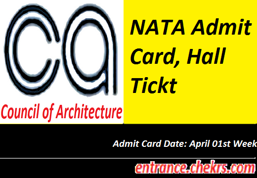 NATA Admit Card 2017, National Aptitude Test in Architecture Hall Ticket will release in April 01st week