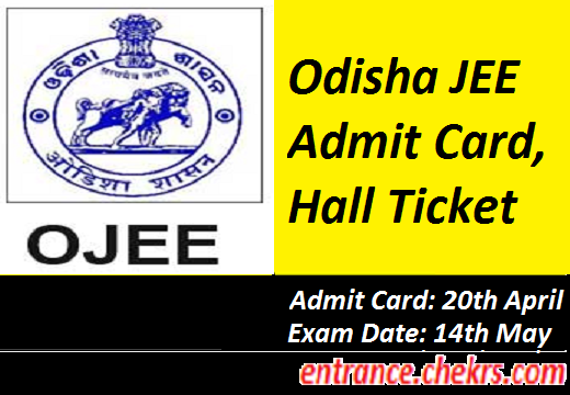 Odisha JEE Admit Card 2017
