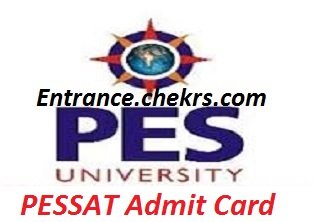 PESSAT Admit Card 2017, Check PES Scholastic Aptitude Test Hall Ticket, Call Letter