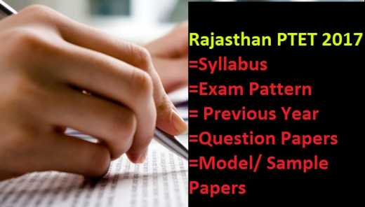 Rajasthan PTET 2024 Syllabus- MDSU Pre B.Ed Sample Papers, Exam Pattern Available
