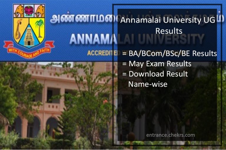 Annamalai University Ug Results 2024 1st 2nd 3rd Year Mark Sheet 