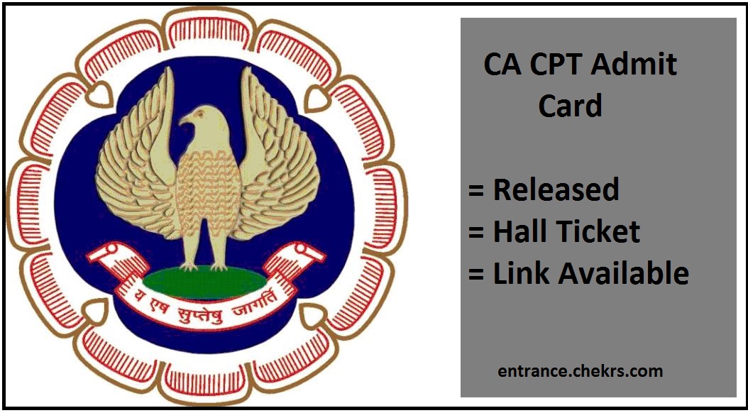 CA CPT Admit Card 2017- June Exam Hall Ticket, Result Date