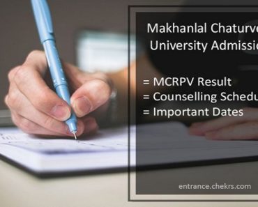 Makhanlal Chaturvedi University Admission 2025- MCRPV Result, Counselling Schedule