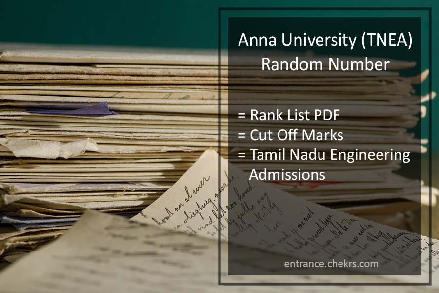 Anna University (TNEA) Random Number 2020 – {Releasing}