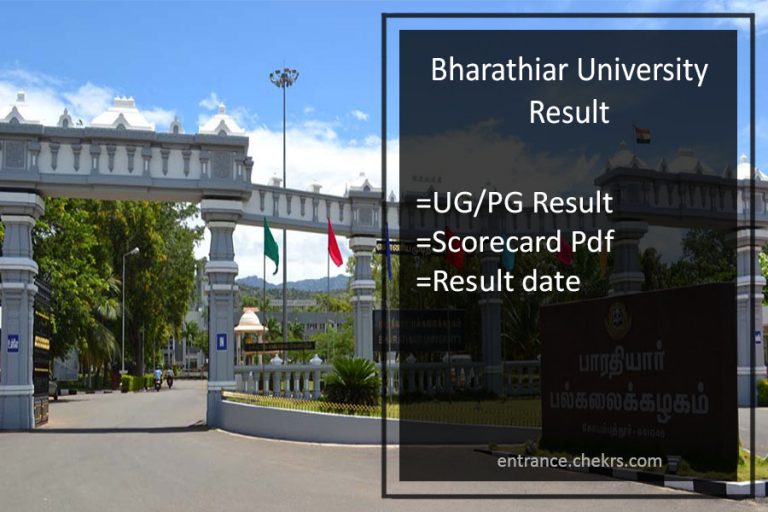 Bharathiar University Result 2024 bu.ac.in UG PG Results