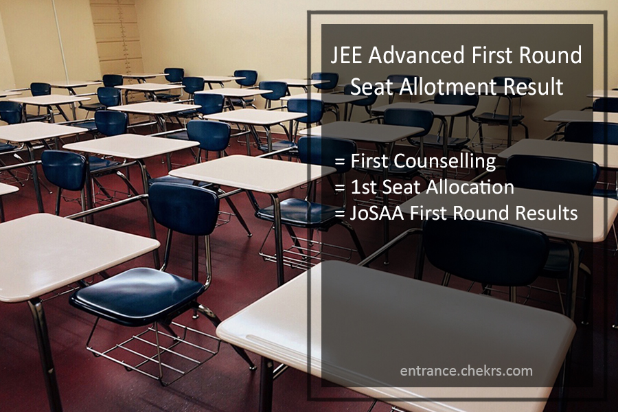 JEE Advanced First Seat Allotment Result 2024 JOSAA 1st Counselling Result