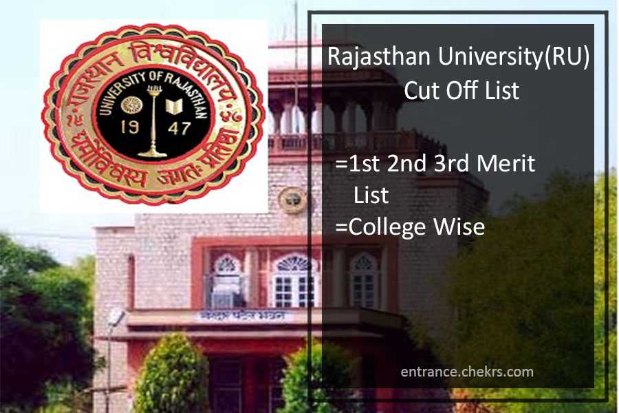 Rajasthan University Cut Off List 2024-2025- RU 1st, 2nd, 3rd, and 4th Final Merit List