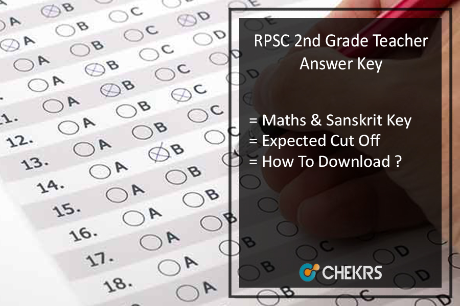 RPSC 2nd Grade Teacher Maths-Sanskrit Answer key (30th June), Expected cut off