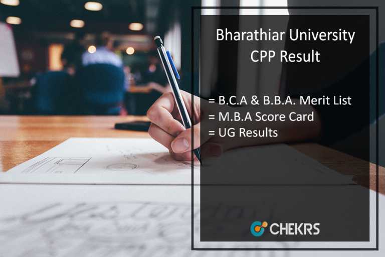 Bharathiar University CPP Results 2024 BA B.Sc UG Results Download