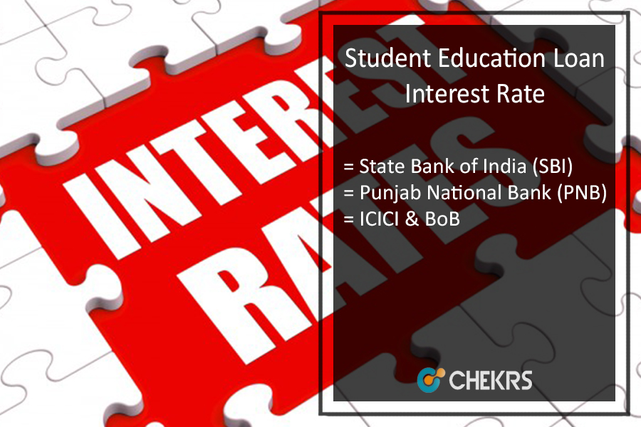 Student Education Loan Interest Rate for SBI, PNB, ICICI, Bank of Baroda