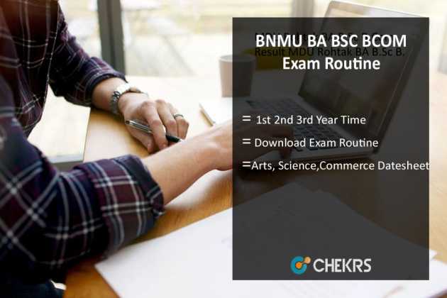 Bnmu Exam Date 2025 Part 1 2 3 Ba Bsc Bcom Routine Time Table