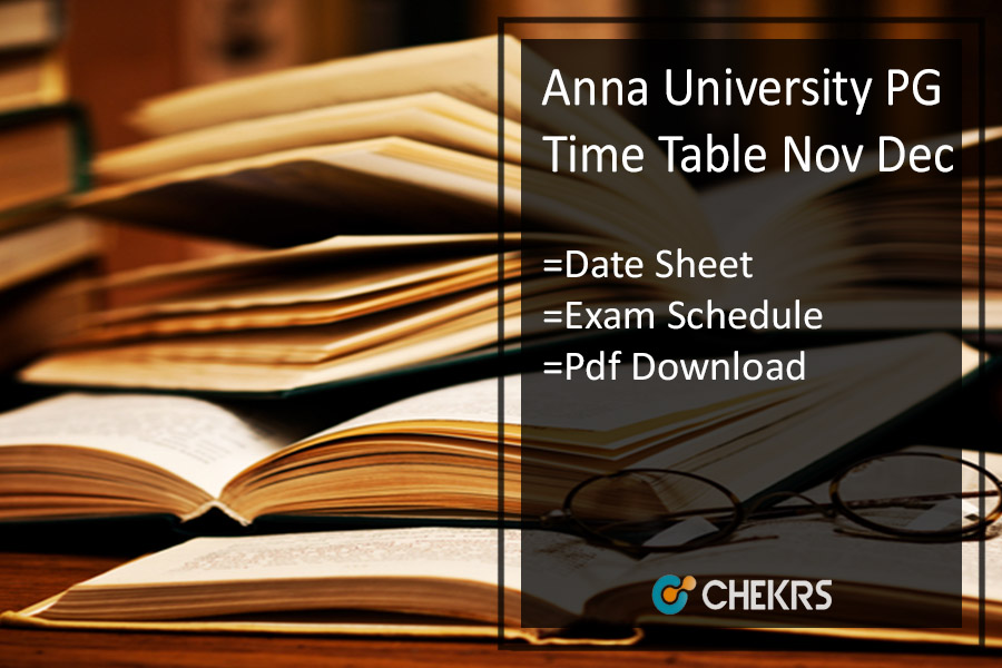 Anna University PG Time Table 2024 – Download Pdf