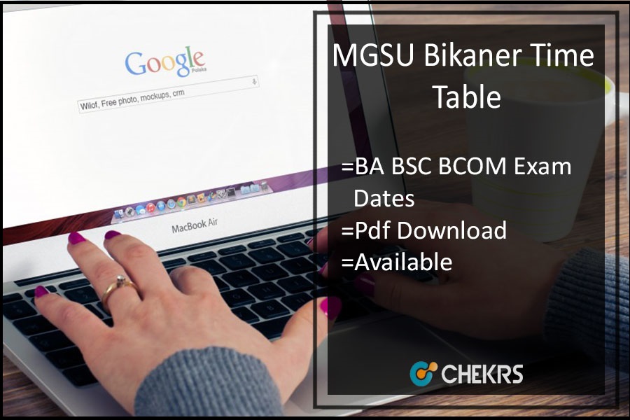 MGSU Bikaner Time Table 2022 BA B.SC B.Com 1st-2nd-3rd Year Date Sheet