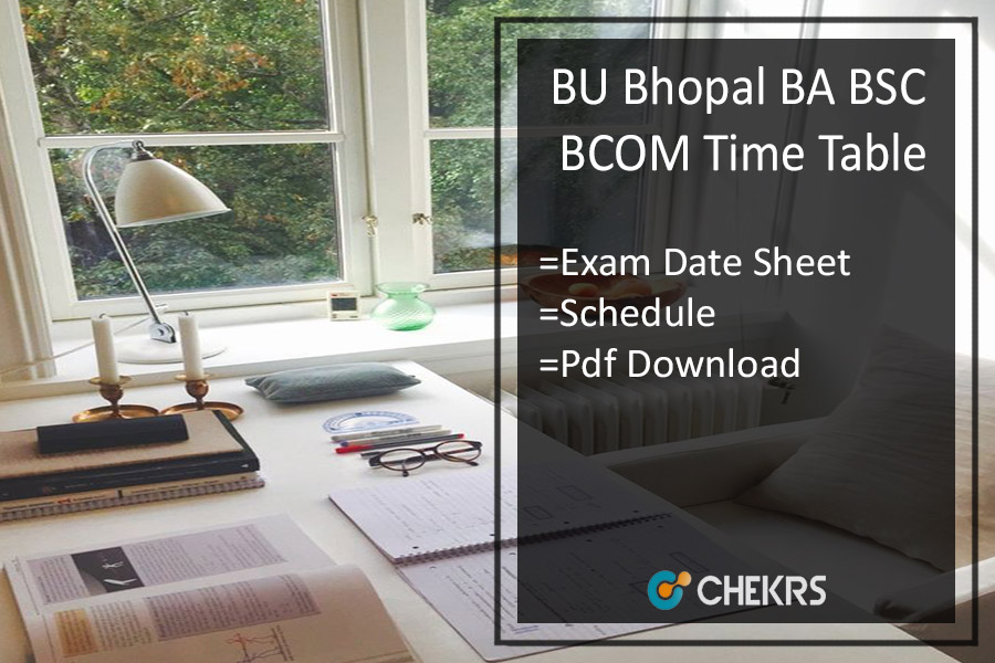 BU Bhopal Time Table 2024 BA BSC 2nd 4th 6th Sem Exam Date