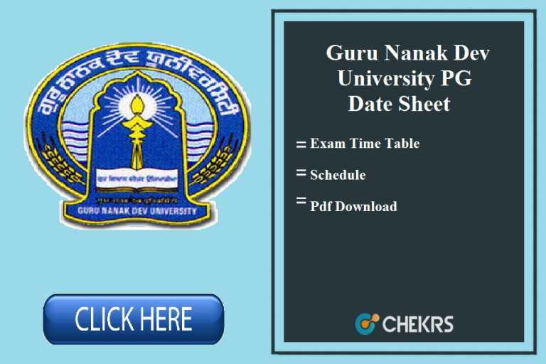 GNDU PG Exam Date Sheet 2024 MA MSc MCom MBA MCA 2/4 Semester