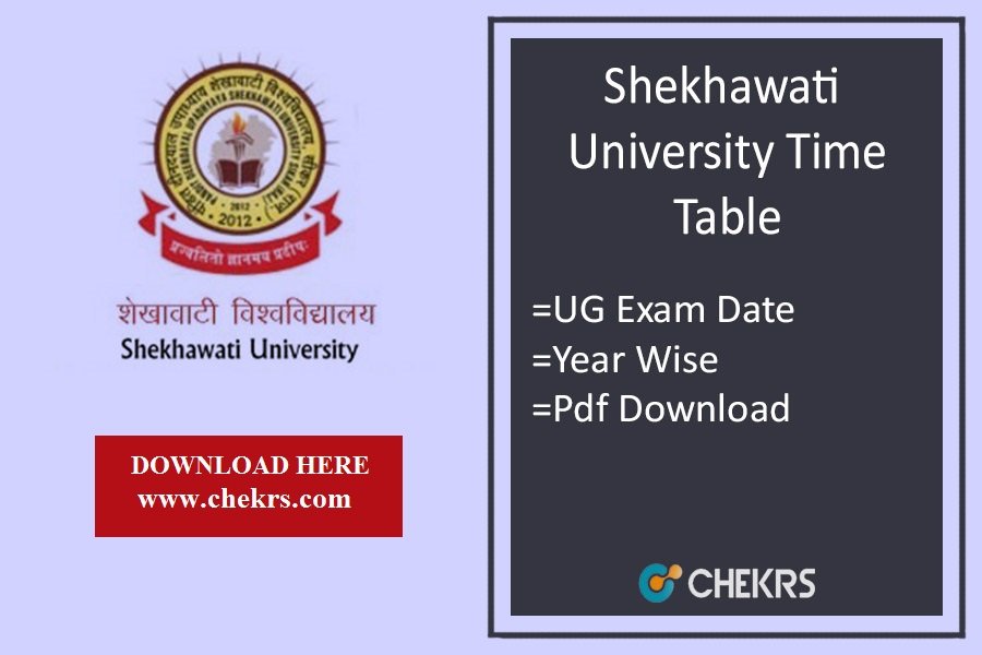 Shekhawati University Time Table 2022