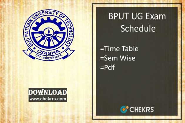 BPUT Exam Schedule 2024 B.Tech B.Arch B.Pharm Even Sem Exam Date