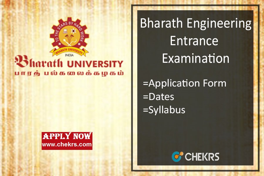 Bharath University Admission : BEEE Application Form, Dates