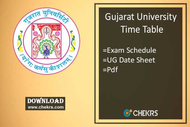 gujarat-university-time-table-2024-ba-bsc-bcom-sem-2-4-6-exam-schedule