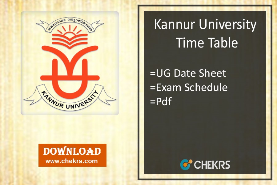 Kannur UniversityTime Table 2022
