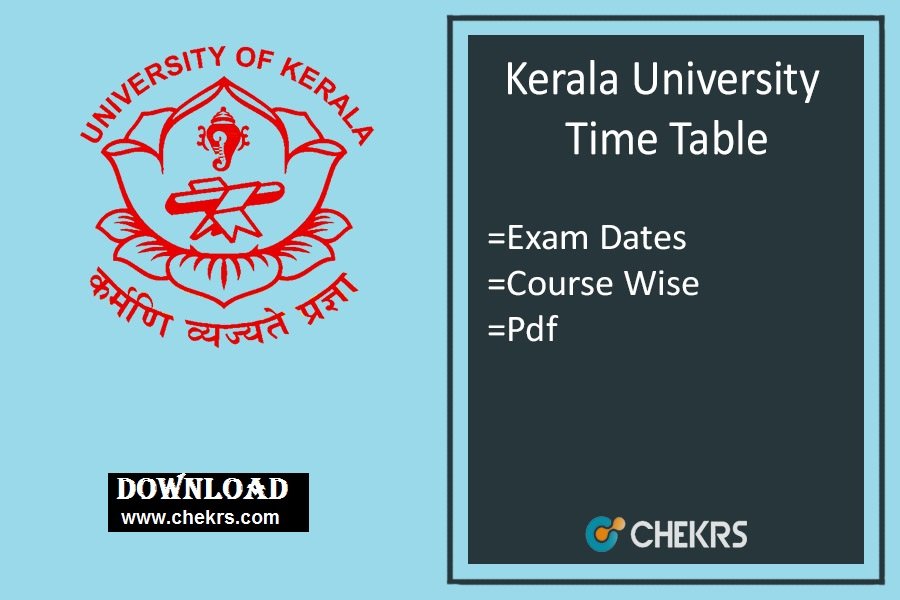 Kerala University Time Table 2024, {Released} Download Pdf