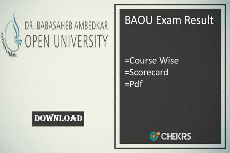 BAOU Result 2024 baou.edu.in BA BPP CCC Exam Results