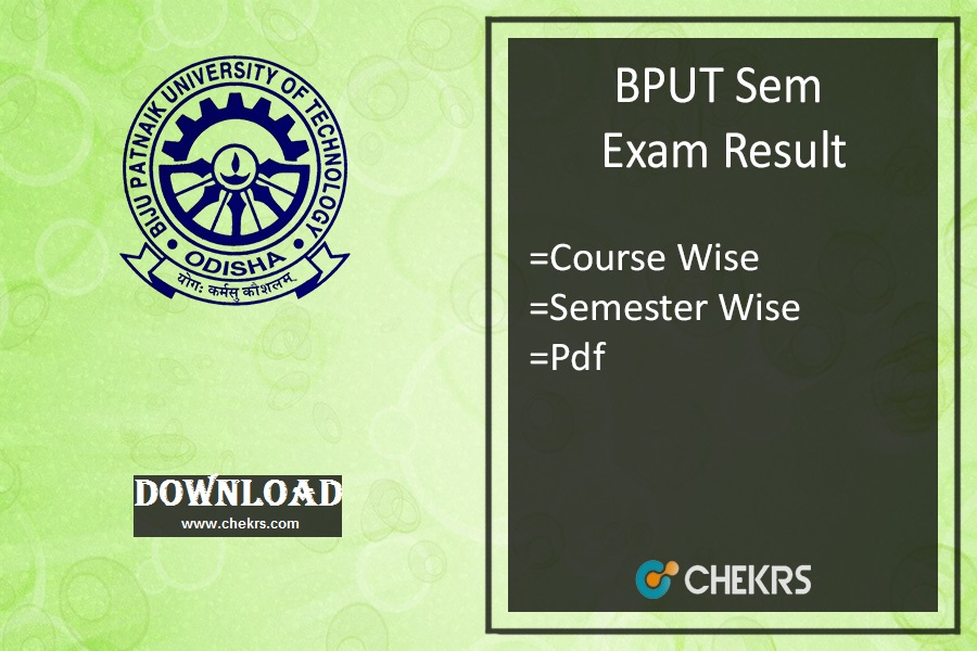 BPUT Result 2019, B.Tech B.Arch B Pharm Odd Semester Exam Results