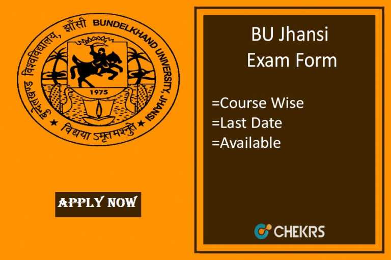 BU Jhansi Exam Form 2024 , Bundelkhand Uni Examination Form Last Date
