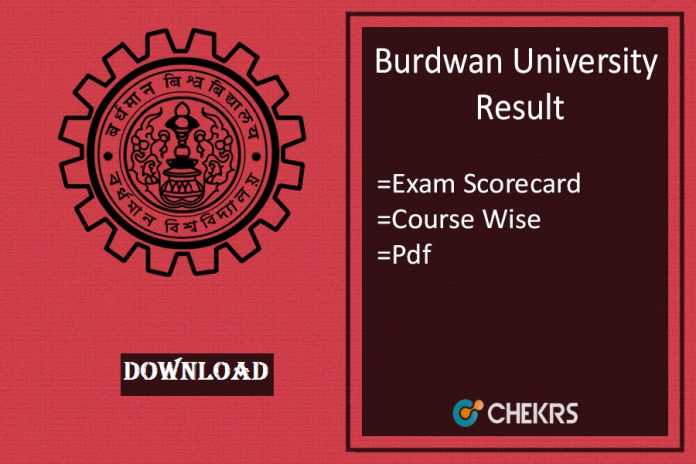 Burdwan University Result 2024, BA BSc BCom Part 1 2 3 Exam Results