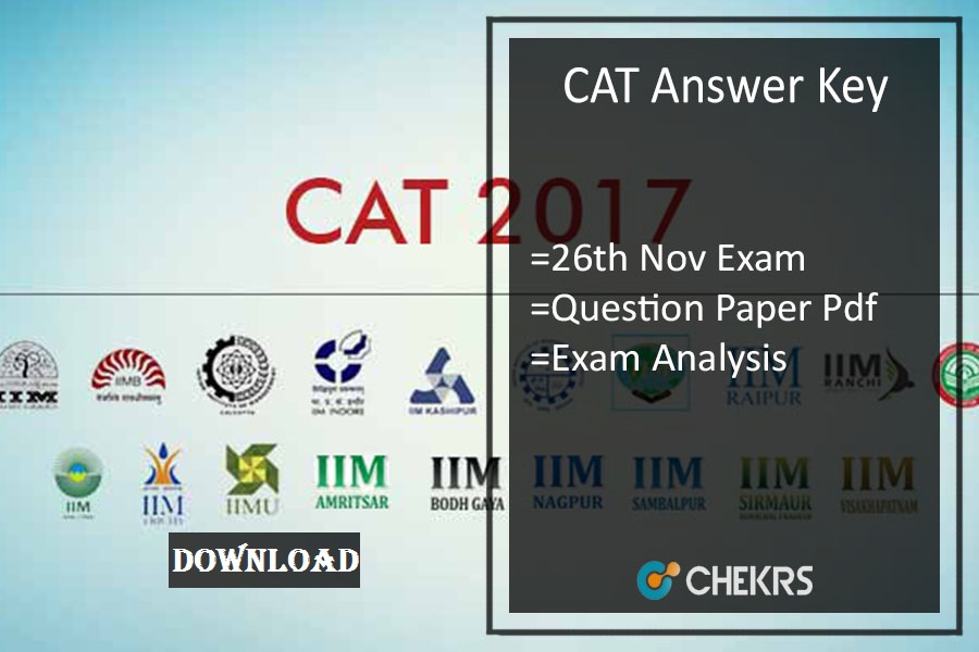 CAT Answer Key 2021 Exam Question Paper Solution Pdf