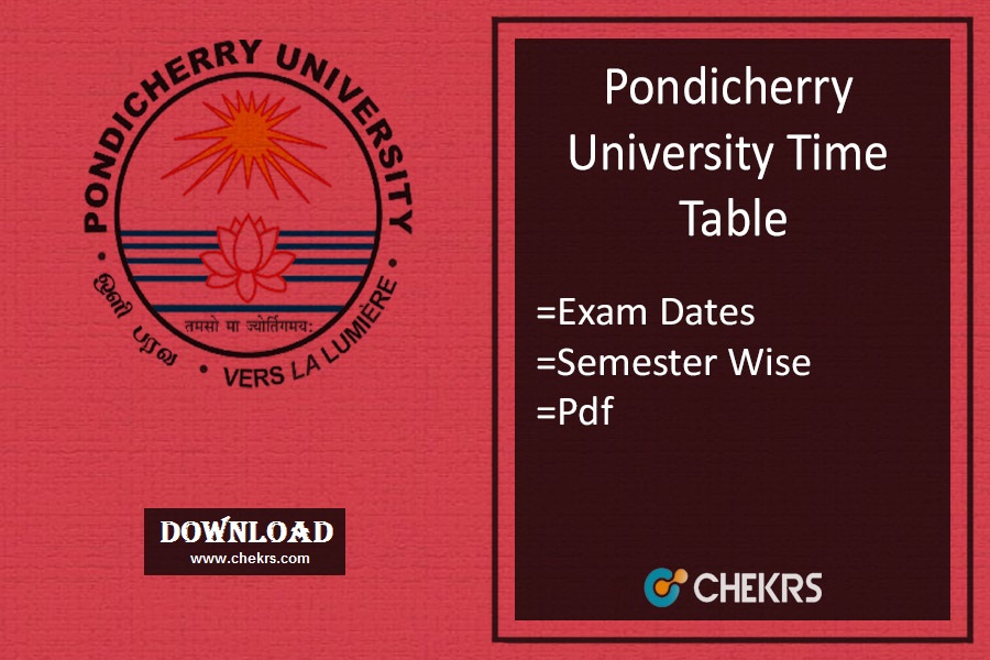 pondicherry university time table 2025