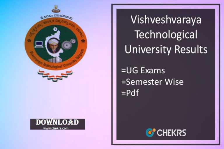 VTU Result 2024 ~BE/B.Tech/B.Arch Even 2nd 4th 6th 8th Sem Results