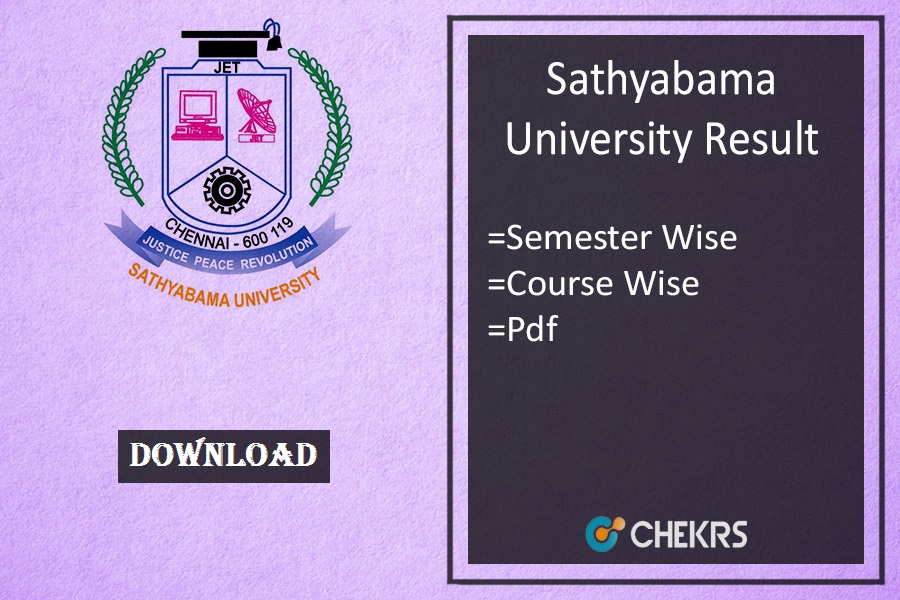 Sathyabama University Result 2021