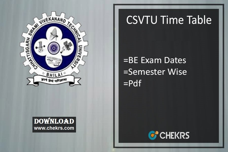 csvtu be time table 2024