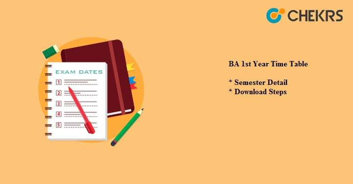 BA 1st Year Time Table 2022