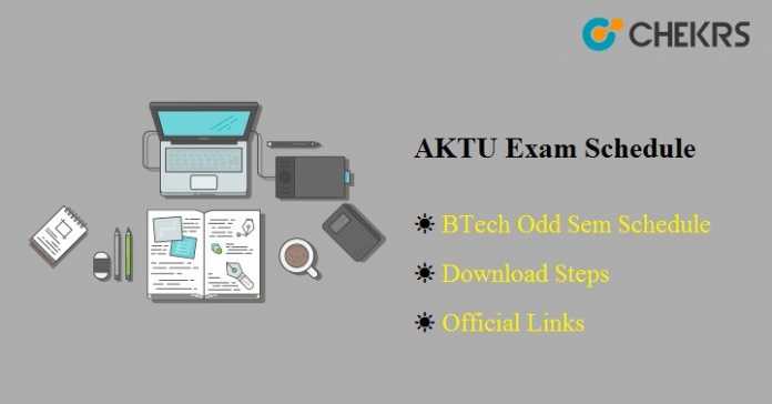 AKTU B.Tech Date Sheet 2024 -Even Sem (2nd 4th 6th 8th) Schedule/ Scheme