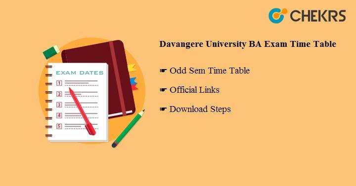 Davangere University BA Exam Time Table 2021