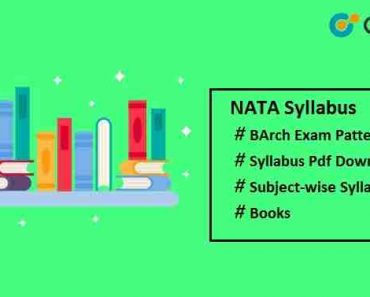 NATA Syllabus 2025 Pdf – B.Arch Exam Pattern, Books for Preparation