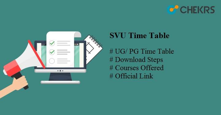 Svu Academic Calendar 2022 Svu Time Table 2022 Sri Venkateswara University Ug/ Pg Exam Date