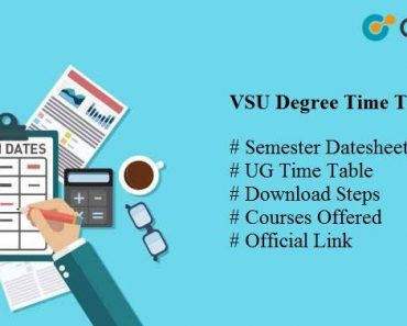 VSU Degree Time Table 2025 BA BSC BCOM 2nd 4th 6th Sem Exam Date