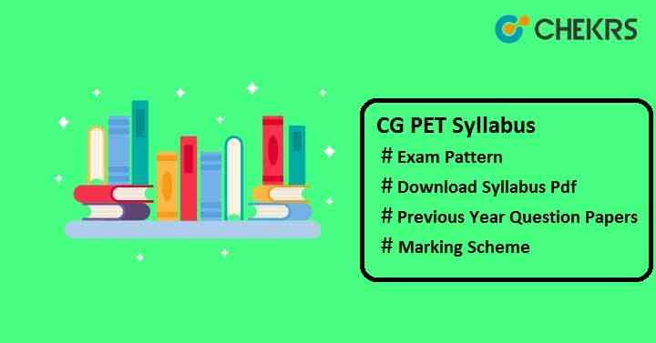 CG PET Syllabus 2022 pdf