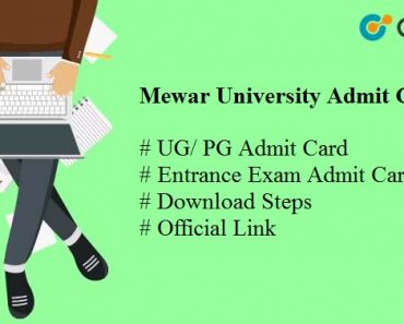 Mewar University Admit Card 2025 – UG PG April End Term Exams Hall Ticket