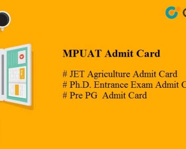 MPUAT Admit Card 2025 – Download JET Agri, Pre/ PG Hall Ticket